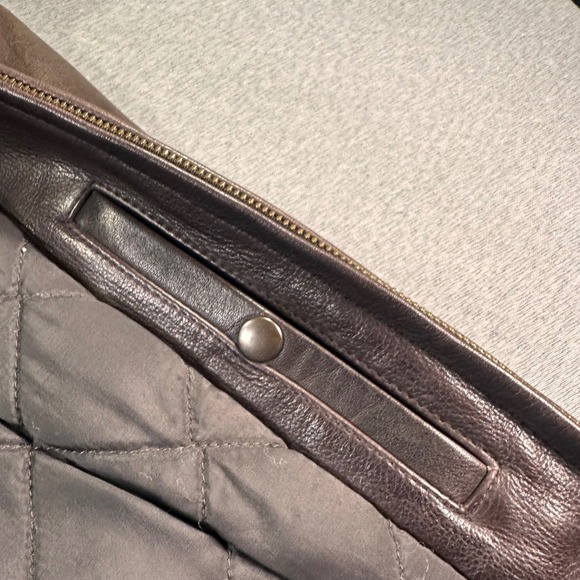 Abercrombie Fitch Flight Bomber Jacket M Brown Leather True Vintage Fur Collar - Picture 6 of 8